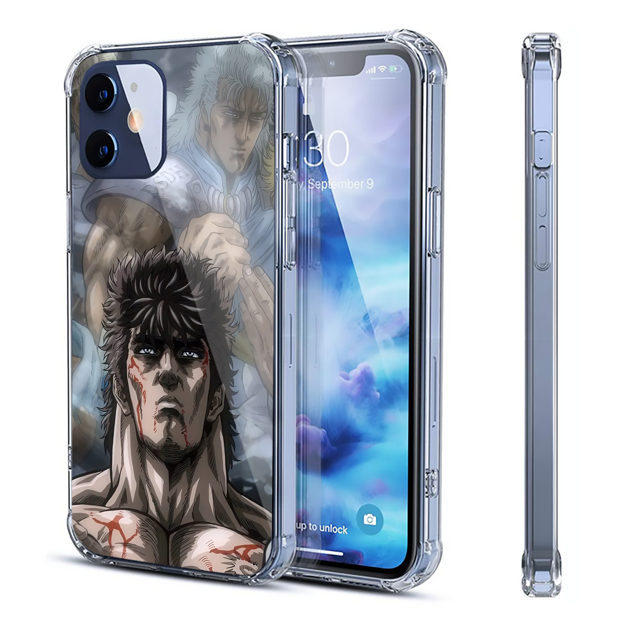 （画像用） 北斗の拳 Fist of the North Star 【iPhone 12シリーズ対応】透明スマホケース（クリアソフトケース）